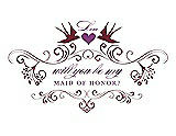 Front View Thumbnail - Burgundy & Orchid Will You Be My Maid of Honor Card - Classic