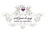 Front View Thumbnail - Cameo & Orchid Will You Be My Maid of Honor Card - Classic
