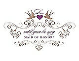Front View Thumbnail - Cappuccino & Orchid Will You Be My Maid of Honor Card - Classic