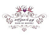 Front View Thumbnail - Carnation & Orchid Will You Be My Maid of Honor Card - Classic