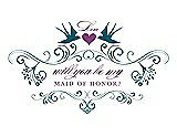 Front View Thumbnail - Caspian & Orchid Will You Be My Maid of Honor Card - Classic