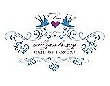 Front View Thumbnail - Cornflower & Orchid Will You Be My Maid of Honor Card - Classic