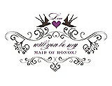 Front View Thumbnail - Chocolate & Orchid Will You Be My Maid of Honor Card - Classic