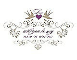 Front View Thumbnail - Champagne & Orchid Will You Be My Maid of Honor Card - Classic
