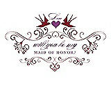 Front View Thumbnail - Claret & Orchid Will You Be My Maid of Honor Card - Classic