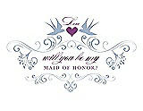 Front View Thumbnail - Cloudy & Orchid Will You Be My Maid of Honor Card - Classic