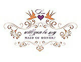 Front View Thumbnail - Clementine & Orchid Will You Be My Maid of Honor Card - Classic