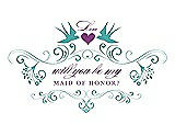 Front View Thumbnail - Capri & Orchid Will You Be My Maid of Honor Card - Classic