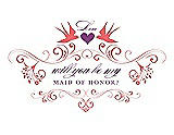 Front View Thumbnail - Coral & Orchid Will You Be My Maid of Honor Card - Classic