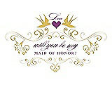 Front View Thumbnail - Daffodil & Orchid Will You Be My Maid of Honor Card - Classic