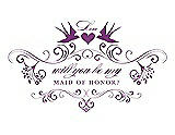 Front View Thumbnail - Dahlia & Orchid Will You Be My Maid of Honor Card - Classic