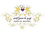 Front View Thumbnail - Daisy & Orchid Will You Be My Maid of Honor Card - Classic