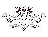 Front View Thumbnail - Drift Wood & Orchid Will You Be My Maid of Honor Card - Classic