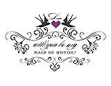 Front View Thumbnail - Ebony & Orchid Will You Be My Maid of Honor Card - Classic