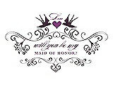Front View Thumbnail - Eggplant & Orchid Will You Be My Maid of Honor Card - Classic