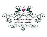 Front View Thumbnail - Emerald & Orchid Will You Be My Maid of Honor Card - Classic