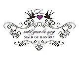 Front View Thumbnail - Espresso & Orchid Will You Be My Maid of Honor Card - Classic
