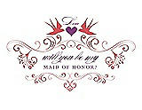 Front View Thumbnail - Perfect Coral & Orchid Will You Be My Maid of Honor Card - Classic