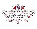 Front View Thumbnail - Flame & Orchid Will You Be My Maid of Honor Card - Classic