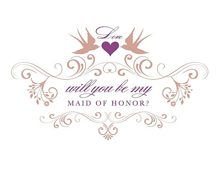 Front View - Fresco & Orchid Will You Be My Maid of Honor Card - Classic