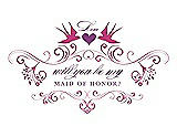 Front View Thumbnail - Fuchsia & Orchid Will You Be My Maid of Honor Card - Classic