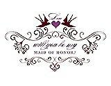 Front View Thumbnail - Garnet & Orchid Will You Be My Maid of Honor Card - Classic