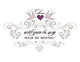 Front View Thumbnail - Ice Pink & Orchid Will You Be My Maid of Honor Card - Classic