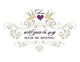 Front View Thumbnail - Ice Yellow & Orchid Will You Be My Maid of Honor Card - Classic