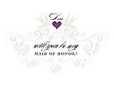 Front View Thumbnail - Ivory & Orchid Will You Be My Maid of Honor Card - Classic
