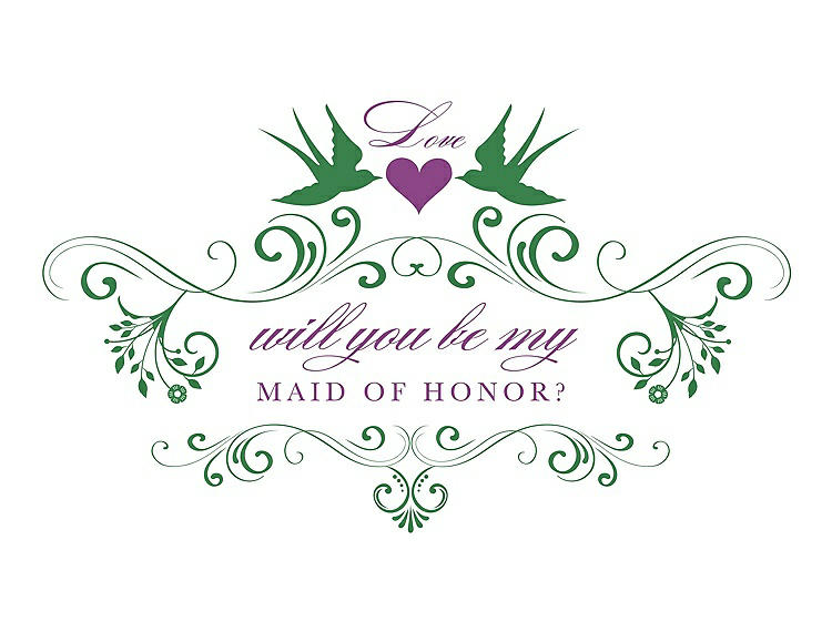 Front View - Ivy & Orchid Will You Be My Maid of Honor Card - Classic