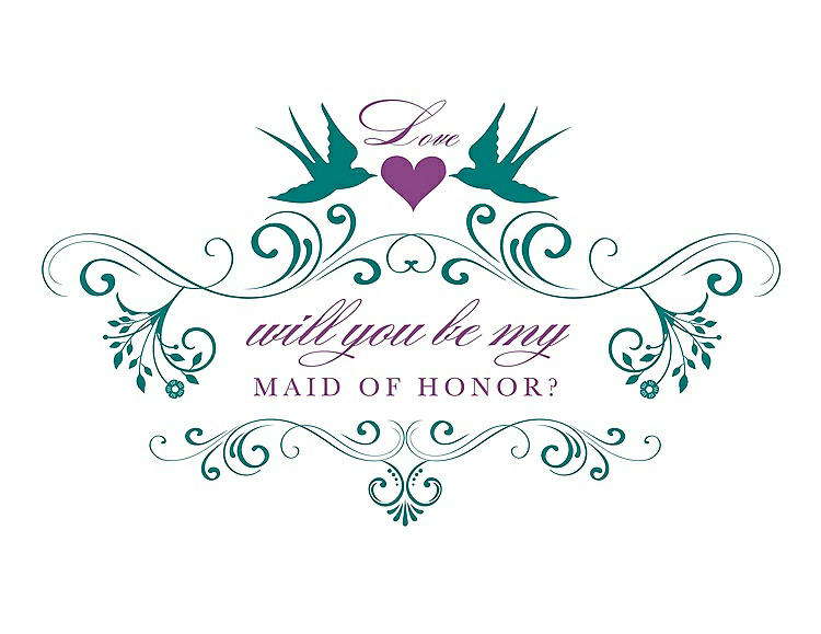 Front View - Jade & Orchid Will You Be My Maid of Honor Card - Classic
