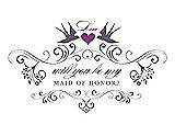 Front View Thumbnail - Lavender & Orchid Will You Be My Maid of Honor Card - Classic