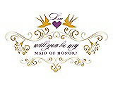 Front View Thumbnail - Mango & Orchid Will You Be My Maid of Honor Card - Classic