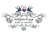 Front View Thumbnail - Marine & Orchid Will You Be My Maid of Honor Card - Classic
