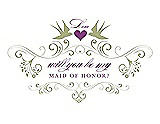 Front View Thumbnail - Mint & Orchid Will You Be My Maid of Honor Card - Classic