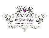 Front View Thumbnail - Mocha & Orchid Will You Be My Maid of Honor Card - Classic