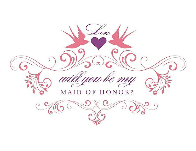 Front View - Nectar & Orchid Will You Be My Maid of Honor Card - Classic