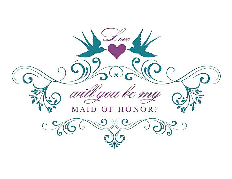 Front View - Niagara & Orchid Will You Be My Maid of Honor Card - Classic
