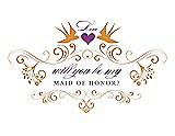 Front View Thumbnail - Orange Crush & Orchid Will You Be My Maid of Honor Card - Classic