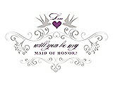 Front View Thumbnail - Oyster & Orchid Will You Be My Maid of Honor Card - Classic