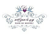Front View Thumbnail - Pale Blue & Orchid Will You Be My Maid of Honor Card - Classic