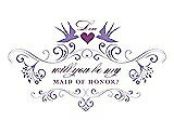 Front View Thumbnail - Pansy & Orchid Will You Be My Maid of Honor Card - Classic