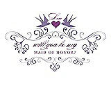 Front View Thumbnail - Passion & Orchid Will You Be My Maid of Honor Card - Classic