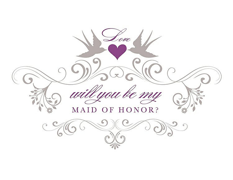 Front View - Pebble Beach & Orchid Will You Be My Maid of Honor Card - Classic