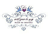Front View Thumbnail - Periwinkle - PANTONE Serenity & Orchid Will You Be My Maid of Honor Card - Classic
