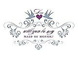Front View Thumbnail - Platinum & Orchid Will You Be My Maid of Honor Card - Classic