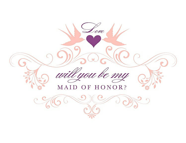 Front View - Primrose & Orchid Will You Be My Maid of Honor Card - Classic