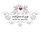 Front View Thumbnail - Petal Pink & Orchid Will You Be My Maid of Honor Card - Classic