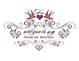 Front View Thumbnail - Papaya & Orchid Will You Be My Maid of Honor Card - Classic