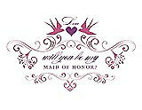 Front View Thumbnail - Pretty In Pink & Orchid Will You Be My Maid of Honor Card - Classic